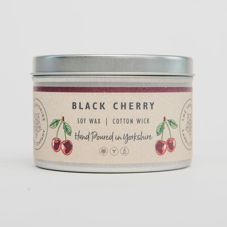 Black Cherry Candle - Small Tin 140g