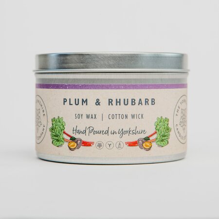 Plum & Rhubarb Candle - Small Tin 140g