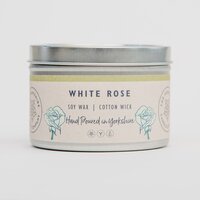 White Rose Candle - Small Tin 140g