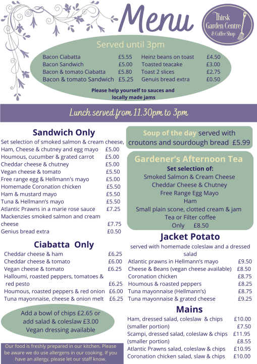 Coffee Shop Thirsk Garden Centre