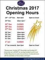 Christmas Opening Times