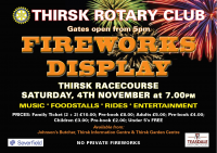 Thirsk Rotary Club Fireworks Display