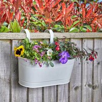 12” Fence & Balcony Hanging Planter - Ivory - image 2