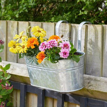 12” Fence & Balcony Planter - Galvanised