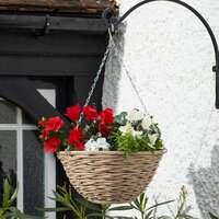 14" Mocha Faux Rattan Basket