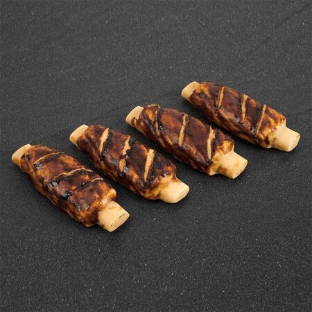 4 BBQ Pork Flavoured Ribs Rawhide Free 160g