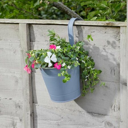 6” Fence & Balcony Hanging Pot - Slate