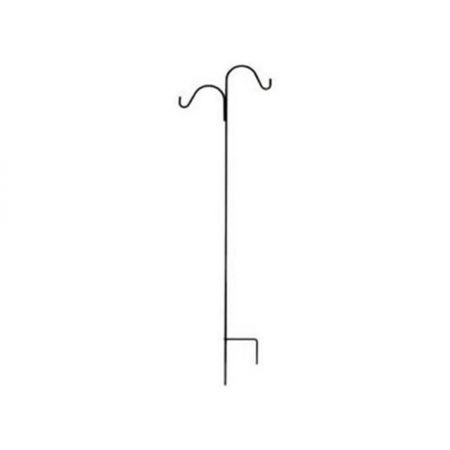 84 In. Double Offset Shepherd's Hook, Black