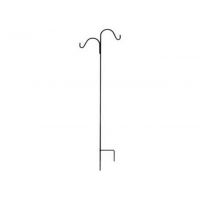 84 In. Double Offset Shepherd's Hook, Black