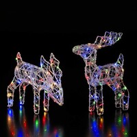 ACRYLIC REINDEER LED 17cm MULTI COLOUR
