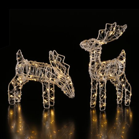 ACRYLIC REINDEER LED 17cm WARM WHITE