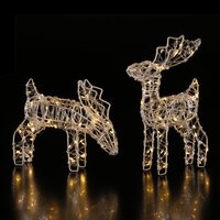 ACRYLIC REINDEER LED 17cm WARM WHITE