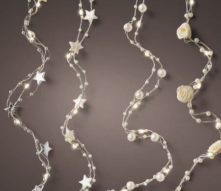 B O LED STRING PEARL/ROSE W/WHITE 1.9m W/20 LIGHTS