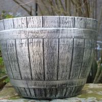 Barrel Planter 39 X 23cm Greywood