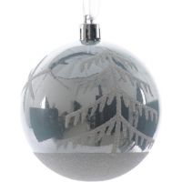 Bauble Blue W/Gilt Tree 80Mm Sh/Proof