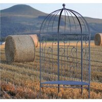 BENCH METAL SCROLL ARCH