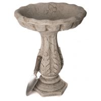 Bird Bath Leaf Stone Ornament