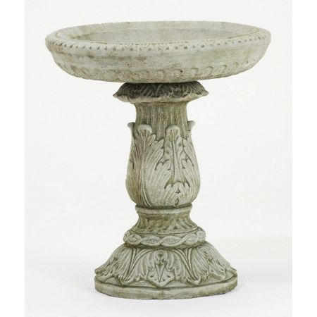 Bird Bath Ornate Stone Ornament