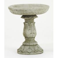 Bird Bath Ornate Stone Ornament