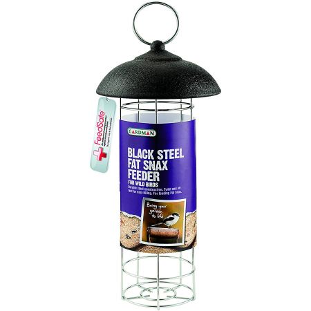 Black Steel Fat Snax Bird Feeder