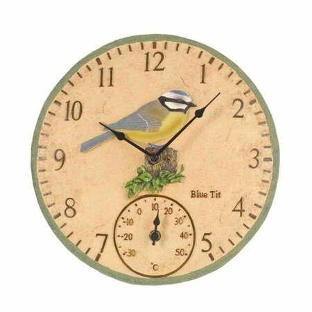 BLUE TIT CLOCK 12"