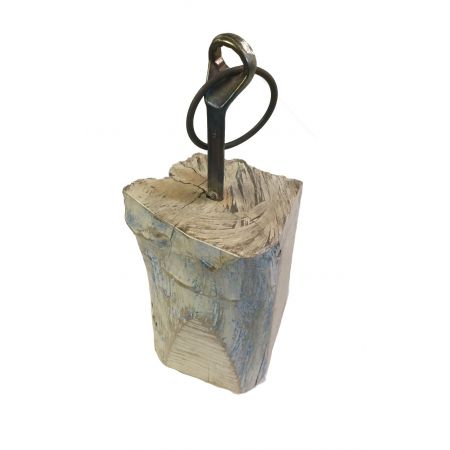 Boat Wood Doorstop White