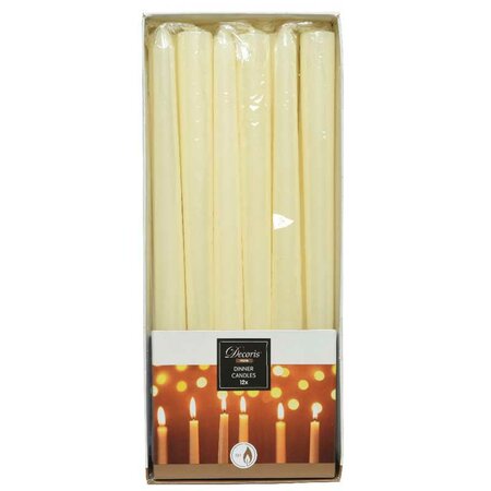 Candle 12 Pk Ivory 23cm