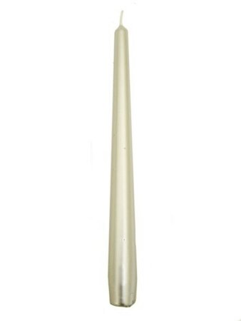 Candle Metallic Silver  25cm