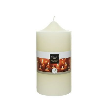 Church Candle Ivory 7.5 X 15cm