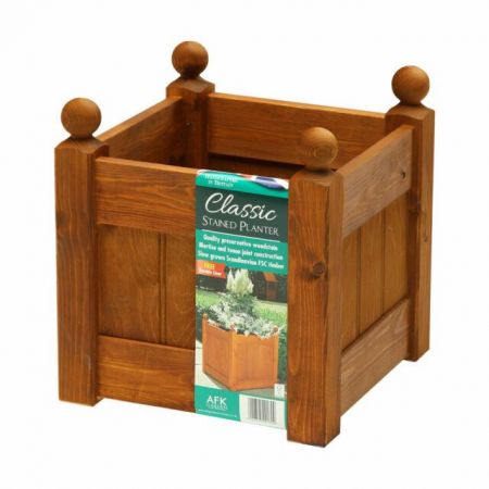 Classic Beech Stained Planter 390
