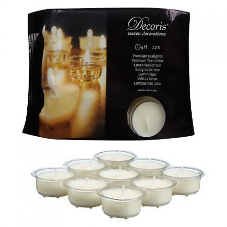 Clear Cup Tealights - 27 Pack