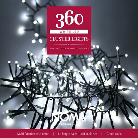CLUSTER 360 WHITE LIGHTS 5.2m