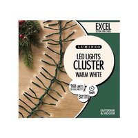CLUSTER 960 LIGHTS WARM WHITE 12.4M