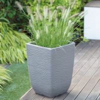 Cotswold Planter Tall Square 33cm Marble Green