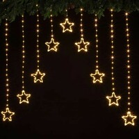 CURTAIN LIGHTS 1.2m WARM WHITE STAR