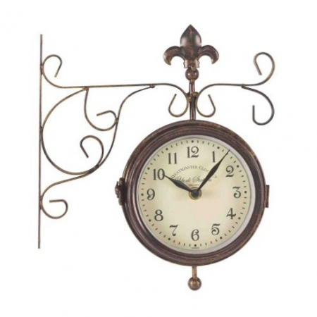 Double Sided York Station Clock & Thermometer