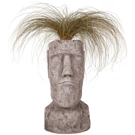 Easter Island Planter Antique Grey