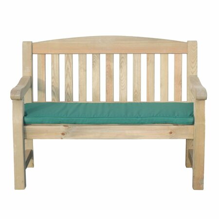 EMILY BENCH 2 SEATER (4ft) SEAT PAD - GREEN