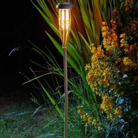 Flaming Bamboo Tiki Torch