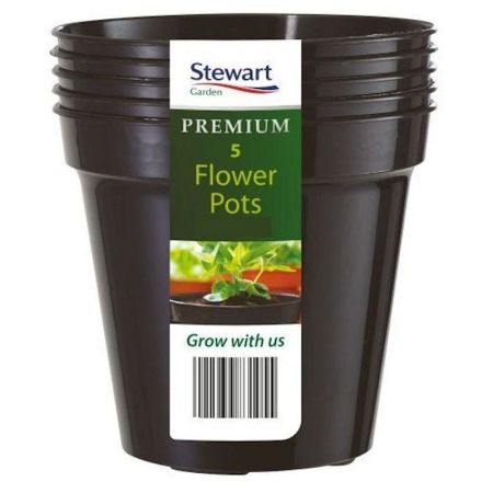 Flower Pot Multi Packs Black 5In