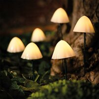 FOREST MUSHROOM LARGE SOLAR LIGHT 6 PACK