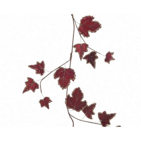 Garland Velvet Leaf Red 15X110Cm