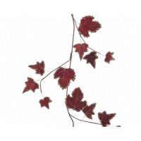 Garland Velvet Leaf Red 15X110Cm