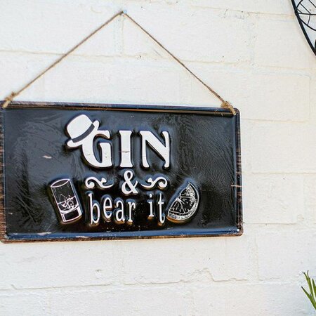 Gin & Bear It Metal Sign