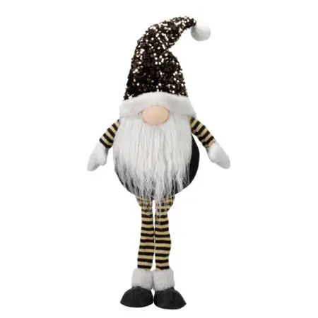 GLAM GONK BLACK & GOLD 52cm