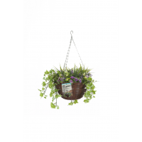 Hanging Basket 30cm - Purple & Yellow - image 2