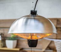 HANGING MUSHROOM HEATER 41cm SILVER