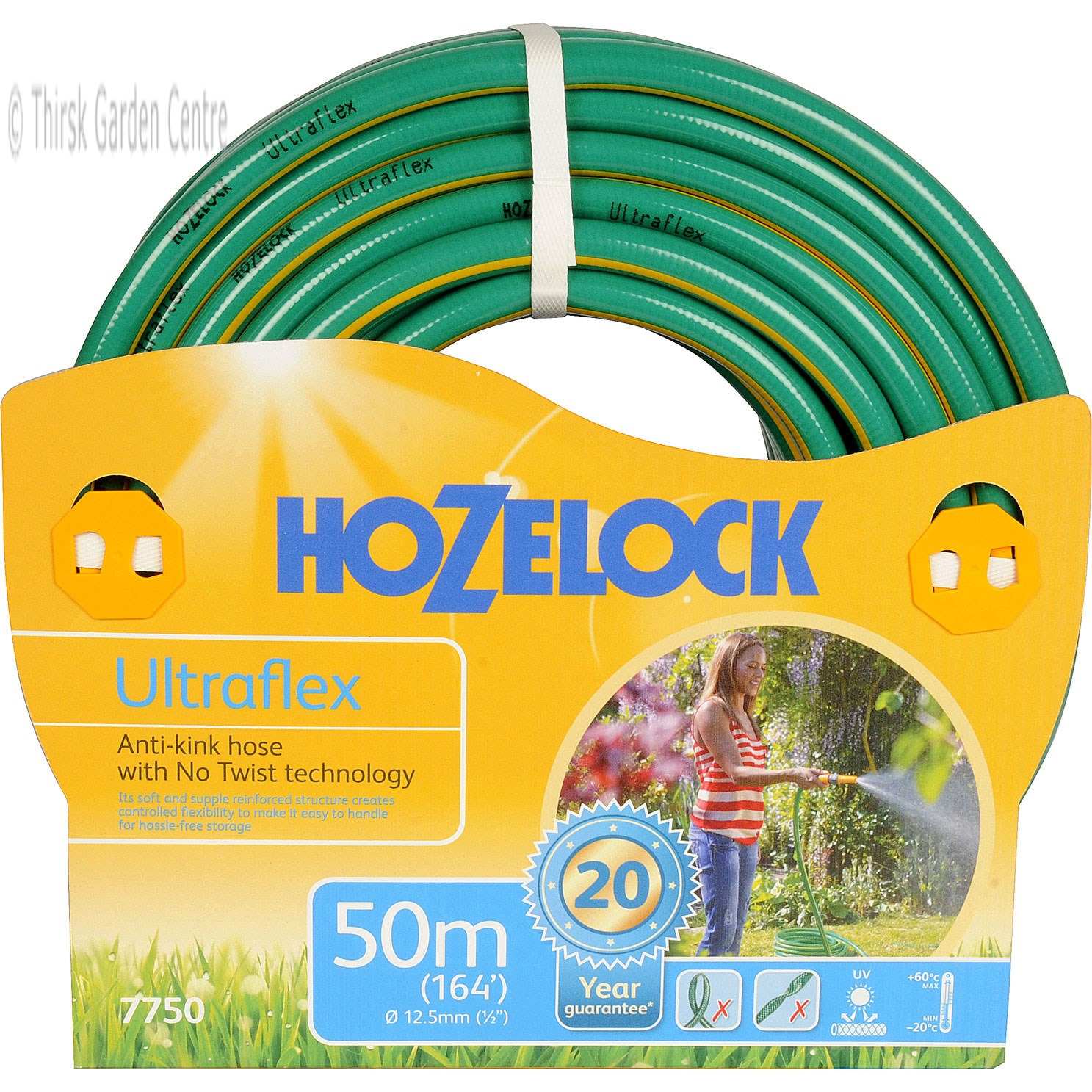 Hozelock Ultraflex Anti Kink & Anti Twist Hose Pipe 50m Thirsk Garden