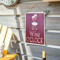 It's Wine O'clock Embossed Metal Sign