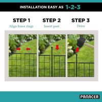 Large Latch Post Stake Grid Fence Multi-Purpose Black - image 2